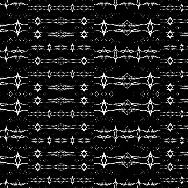 Modèle géométrique ethnique noir et blanc — Photo