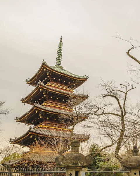 Kanei-ji Pagoda, Ueno公园，日本东京 — 图库照片