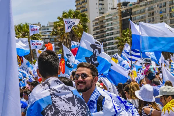 政治法案庆祝活动，乌拉圭蒙得维的亚 — 图库照片