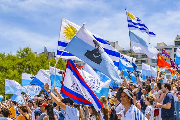 Poliittinen teko Juhla, Montevideo, Uruguay — kuvapankkivalokuva