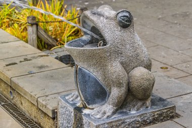 Çeşme, Ueno Park, Tokyo, Japonya 'da Sis Heykeli