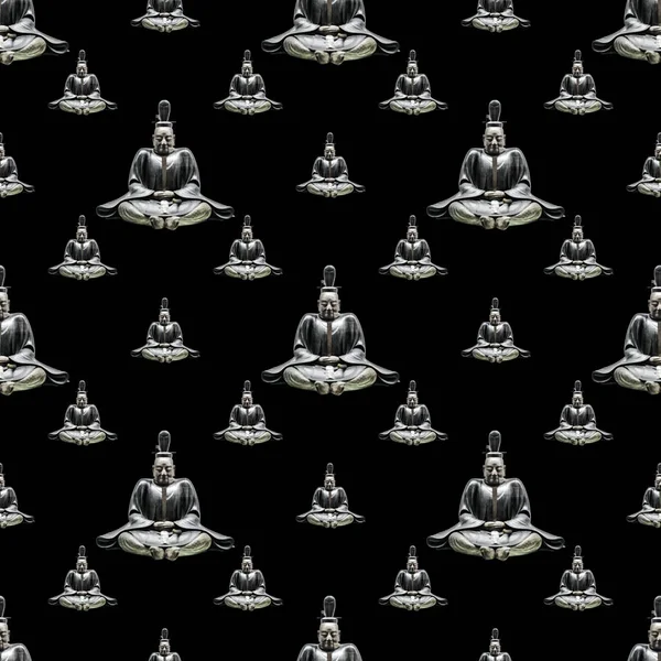 Boeddhisme Motief Naadloos Patroon Ontwerp — Stockfoto