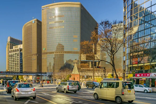 Scena urbana nel distretto di Ginza, Tokyo, Giappone — Foto Stock