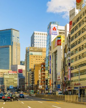 Ginza Bölgesi Şehir Sahnesi, Tokyo, Japonya
