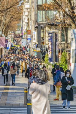 Yürüyen İnsanlar, Omotesando Caddesi, Shibuya, Tokyo