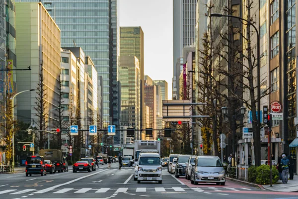 Traffic Urban Scene, Shibuya District, Tokyo, Japan — 스톡 사진