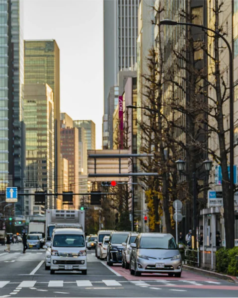 Ruch uliczny, Shibuya District, Tokio, Japonia — Zdjęcie stockowe