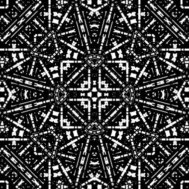 Karmaşık Modern Etnik Motif Geometrik Kusursuz Desen