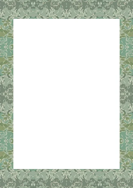 White Frame With Decorated Patterned Borders — 스톡 사진