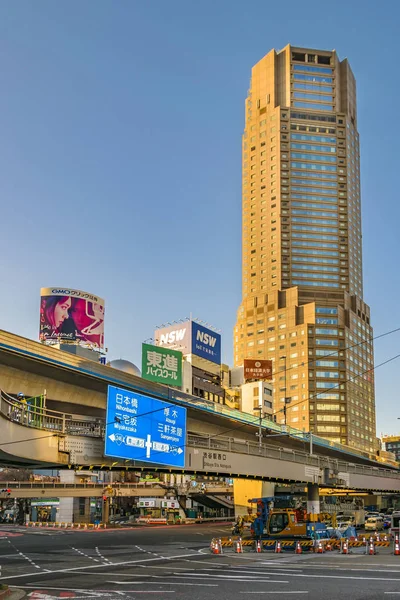 Shibuya District Urban Winter Scene, Tokyo, Giappone — Foto Stock