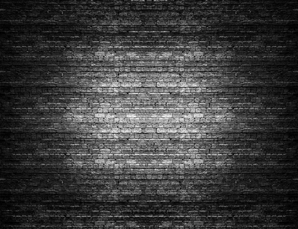 Zwart-wit Brickwall textuur achtergrond foto — Stockfoto