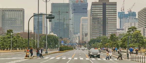 Tokio Japonia Styczeń 2019 Scena Miejskiego Krajobrazu Dzielnicy Chiyoda Tokio — Zdjęcie stockowe