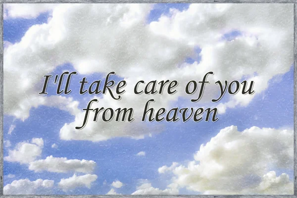 Miłość Lub Komfort Typograficzny Styl Frazowania Nad Chmurą Tło Nieba — Zdjęcie stockowe