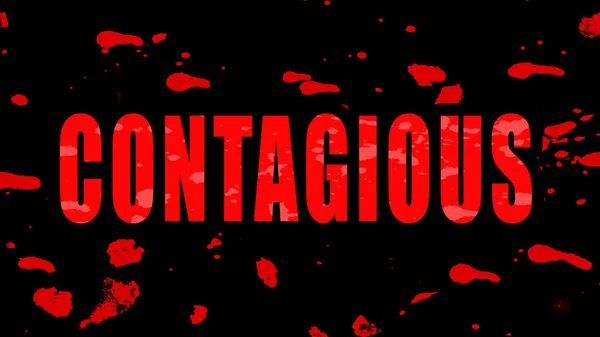 Contagious Eller Infektion Ord Typografisk Design Koncept Röda Och Svarta — Stockfoto
