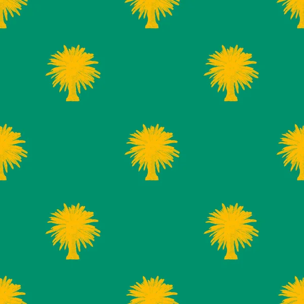 Diseño Gráfico Motivos Tropicales Palmeras Sin Costuras Colores Naranja Verde —  Fotos de Stock