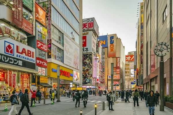 Tokyo Japan Janaury 2019 Scena Miejska Słynnej Dzielnicy Akihabara Tokio — Zdjęcie stockowe