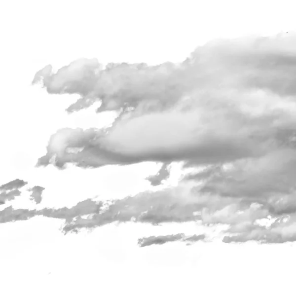 Cumuls Nuvens Fundo Foto Isolado Sobre Branco — Fotografia de Stock
