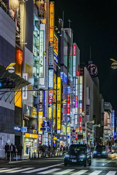 Tokyo Japan Janaury 2019 Городская Ночная Сцена Районе Синдзюку Япония — стоковое фото