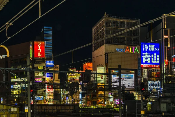 Tokio Japón Enero 2019 Escena Nocturna Urbana Distrito Shinjuku Ciudad — Foto de Stock