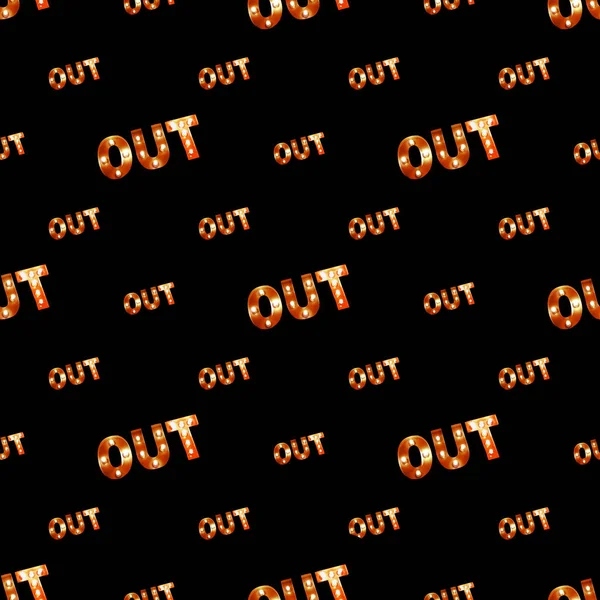 Kelime motifinin dışında kırmızı ve siyah renklerde dikişsiz desen tasarımı