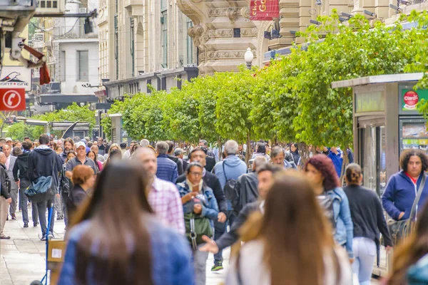 Buenos Aires Argentina April 2019 Crowd Walking Famous Florida Street — Stock fotografie