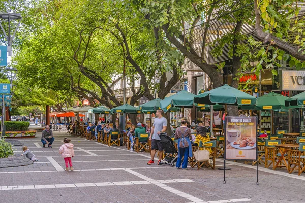 Mendoza Argentina April 2019 Осінній День Сцени Сарм Єнто Пішохідному — стокове фото