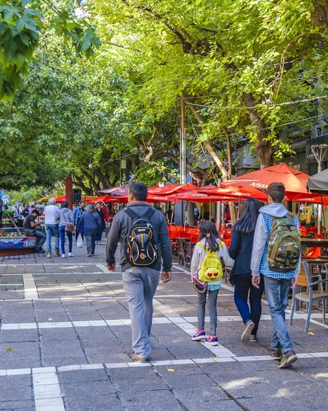 Mendoza Argentine Avril 2019 Scène Journée Automne Sur Trottoir Piétonnier — Photo