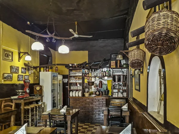 Mendoza Argentina Aprile 2019 Bar Interno Stile Rustico Vuoto Nella — Foto Stock