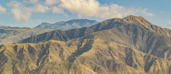 从Cerro Gloria的观点看空中山地风景 门多萨 Argentina — 图库照片