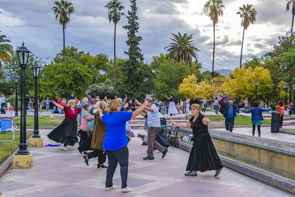 Mendoza Argentina April 2019 Pedro Del Castillo Meydanı Nda Geleneksel — Stok fotoğraf