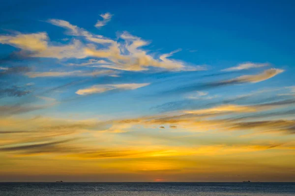 Hermosa Escena Puesta Sol Costera Vacía Ciudad Montevideo Uruguay — Foto de Stock