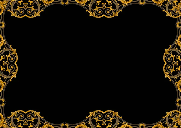 Black Frame Background Decorated Design Borders — Stock Photo, Image