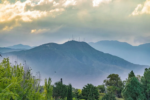 Όμορφα Βουνά Andes Τοπίο Σκηνή Από Την Άποψη Πάρκο San — Φωτογραφία Αρχείου
