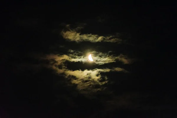 Full Moon Night Scene Background Photo — Stock Photo, Image