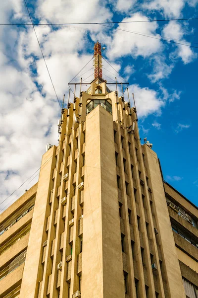 Düşük Açılı Çekim Art Deco Tarzı Bina Mendoza Başkenti Arjantin — Stok fotoğraf