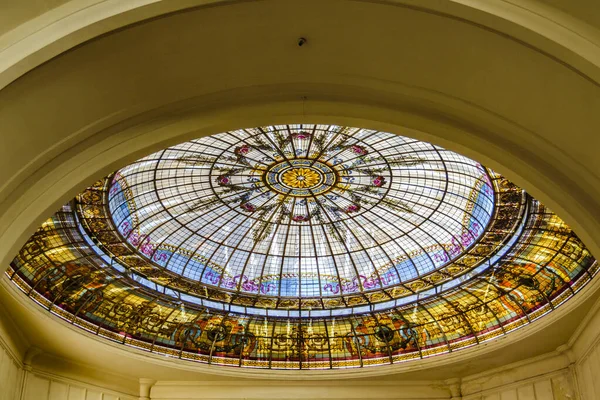 Low Angle Shot Dome Glass Ornated Decorative Multicolored Mosaic — Stock Photo, Image