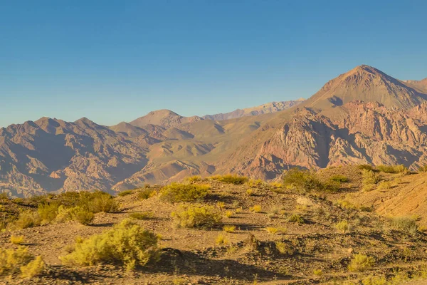Arid Andean Landscape Scene Mendoza Province Argentina — Stock Photo, Image