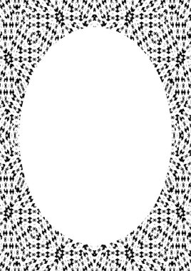 Dekore edilmiş tasarım sınırları olan beyaz daire çerçeve arkaplanı