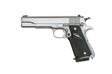Yan görüş silahı beyaz arkaplanda izole edildi
