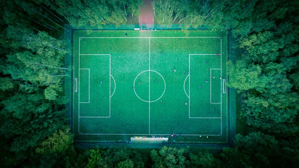 Fußballplatz mescherskiy park Stockfoto