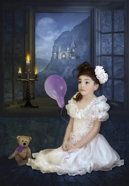 The dreams of a little girl — Stock Photo, Image