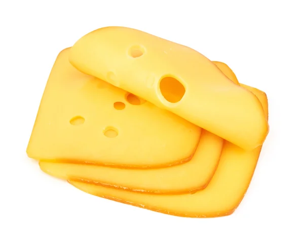 Fatias de queijo defumado — Fotografia de Stock
