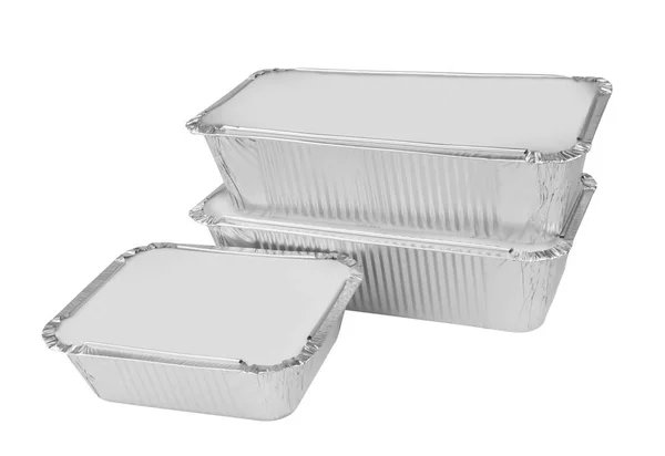 Bandeja de papel de aluminio para alimentos —  Fotos de Stock