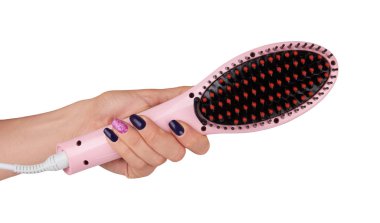 Elinde saç Düzleştiriciler