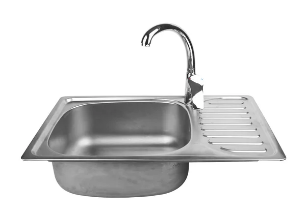 Kitchen sink with tap — Stock Photo, Image