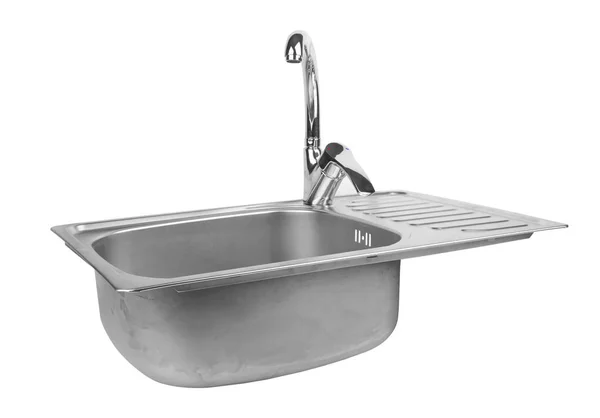 Kitchen sink with tap — Stock Photo, Image