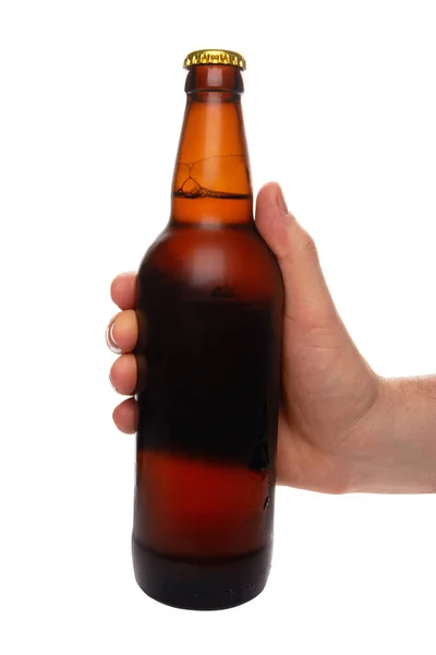 Cerveza en blanco —  Fotos de Stock