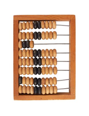 beyaz izole ahşap abacus
