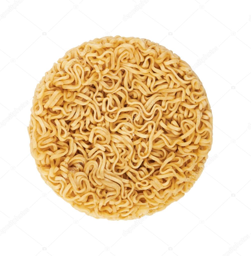 instant noodles on a white background
