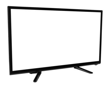 Beyaz arkaplanda izole edilmiş Windscreen öncülüğünde veya lcd internet TV monitörü